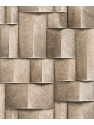 Timber Behang met 3d effect - 35388