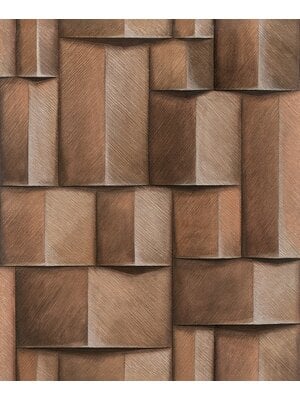 Timber Behang met 3d effect - 35399