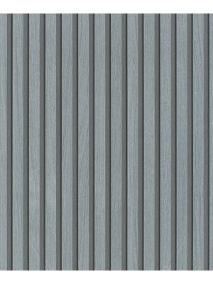 Travertino Behang met houten latjes - 33395