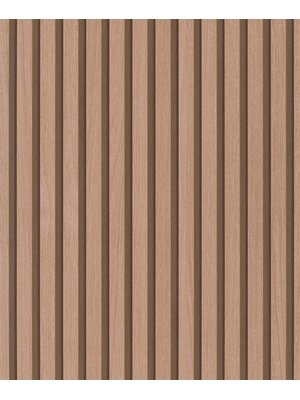 Travertino Behang met houten latjes - 33397 Travertino Behang met houten latjes - 33397