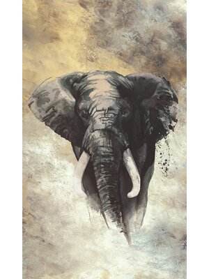 Travertino Fotobehang aquarel olifant - 33098 Travertino Fotobehang aquarel olifant - 33098