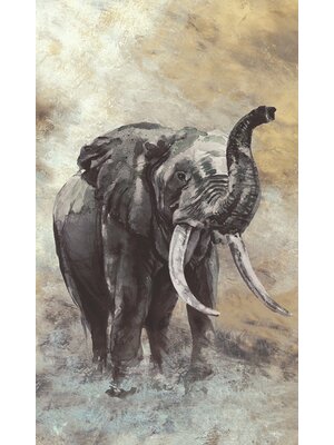 Travertino Fotobehang aquarel olifant - 33099 Travertino Fotobehang aquarel olifant - 33099