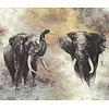 Travertino Fotobehang aquarel olifanten - 33100