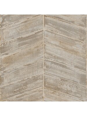 Utopia Behang met grove visgraat en metallic structuur - G67773