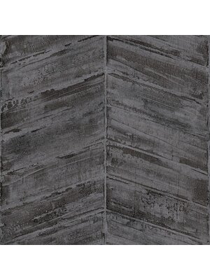 Utopia Behang met grove visgraat en metallic structuur - G67776