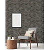 Utopia Behang met grove visgraat en metallic structuur - G67776