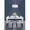 Utopia Donkerblauw behang met grote klassieke ornamenten - G68014