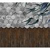 Vanilla Lime Fotobehang Floral Tiles - 014260