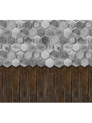Vanilla Lime Fotobehang Floral Tiles - 014262 Vanilla Lime Fotobehang Floral Tiles - 014262