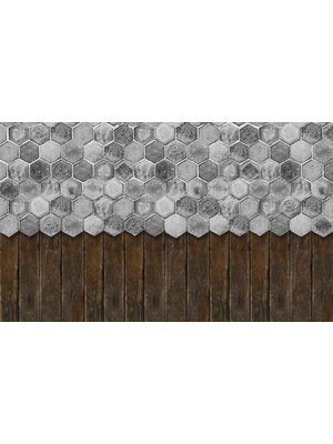 Vanilla Lime Fotobehang Floral Tiles - 014263