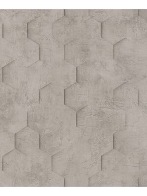 Loft Behang met 3D hexagon print - 34162 Loft Behang met 3D hexagon print - 34162