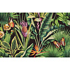 Tahiti - Fiori zwart/groen/roze - 13334 Tahiti - Fiori zwart/groen/roze - 13334
