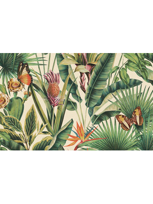 Tahiti - Fiori beige/groen/roze - 13335 Tahiti - Fiori beige/groen/roze - 13335
