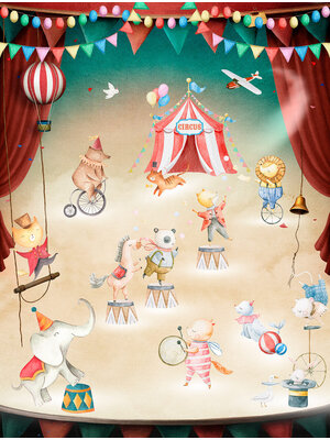 Cute Walls- Playing Circus 212x280cm - CW6056-1 Cute Walls- Playing Circus 212x280cm - CW6056-1