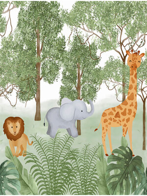 Cute Walls- Jungle Safari 212x280cm - CW6117-1 Cute Walls- Jungle Safari 212x280cm - CW6117-1