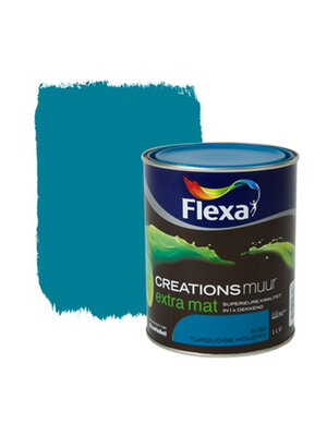 Flexa Creations Muurverf Extra Mat - Turquoise Holiday Flexa Creations Muurverf Extra Mat - Turquoise Holiday