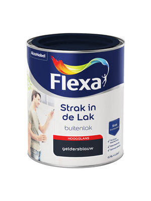 Flexa Strak in de Lak Buitenlak Hoogglans - 1710 Geldersblauw Flexa Strak in de Lak Buitenlak Hoogglans - 1710 Geldersblauw
