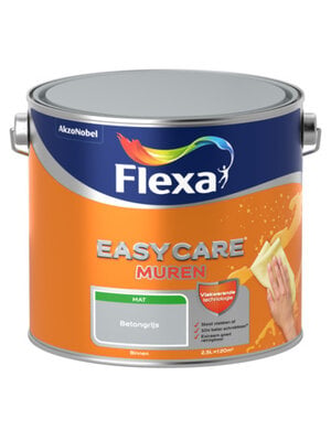 Flexa Easycare Muurverf Mat - Betongrijs - 2,5 liter Flexa Easycare Muurverf Mat - Betongrijs - 2,5 liter