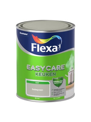Flexa Easycare Muurverf Keuken Mat - Saliegroen - 1 liter Flexa Easycare Muurverf Keuken Mat - Saliegroen - 1 liter