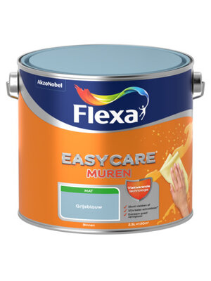 Flexa Easycare Muurverf Mat - Grijsblauw - 2,5 liter Flexa Easycare Muurverf Mat - Grijsblauw - 2,5 liter