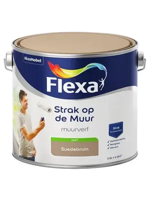 Flexa Strak op de Muur Muurverf - Mat - 2,5 liter - Suede Flexa Strak op de Muur Muurverf - Mat - 2,5 liter - Suede