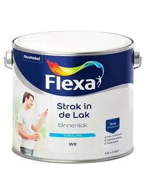 Flexa Strak in de Lak Binnenlak Zijdeglans - Wit Flexa Strak in de Lak Binnenlak Zijdeglans - Wit