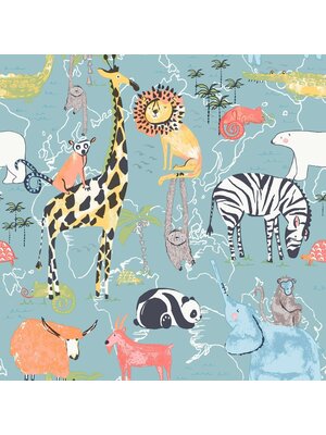 World of Imagination - DL27541 - Safari Animals Blue World of Imagination - DL27541 - Safari Animals Blue