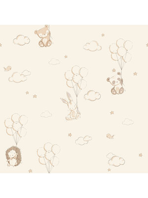 World of Imagination - DL27556 - Floating Balloons Beige World of Imagination - DL27556 - Floating Balloons Beige