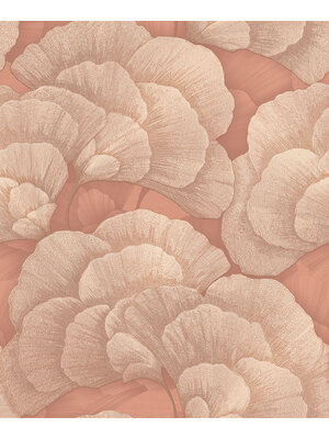 Renaissance 2 - RE521016 - Embroidered blossom coral/gold Renaissance 2 - RE521016 - Embroidered blossom coral/gold