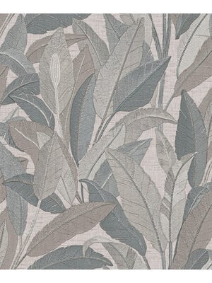 Renaissance 2 - RE521054 - Embroidered leaves grey Renaissance 2 - RE521054 - Embroidered leaves grey