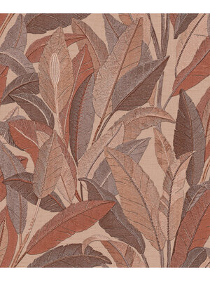 Renaissance 2 - RE521055 - Embroidered leaves rust Renaissance 2 - RE521055 - Embroidered leaves rust