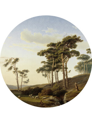 Painted Memories 2 - 8042C - Circle Eveningmood with a Shepherd