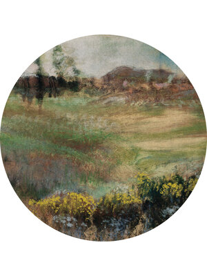 Painted Memories 2 - 8064C - Circle Landscape with Smokestacks Painted Memories 2 - 8064C - Circle Landscape with Smokestacks
