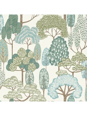 Little Dreamers - LD2109 - Happy Trees groen Little Dreamers - LD2109 - Happy Trees groen
