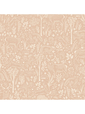 Little Dreamers - LD3418 - Woodland Animals roze Little Dreamers - LD3418 - Woodland Animals roze