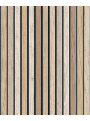 Illusion - B312-08 - Houten Plankjes Beige Illusion - B312-08 - Houten Plankjes Beige