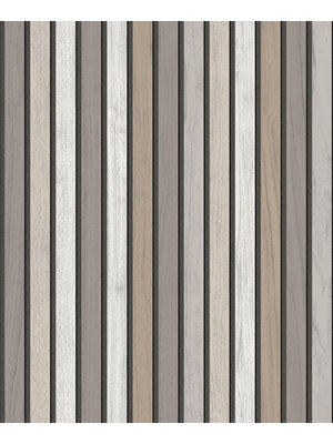 Illusion - B312-09 - Houten Plankjes Greige Illusion - B312-09 - Houten Plankjes Greige