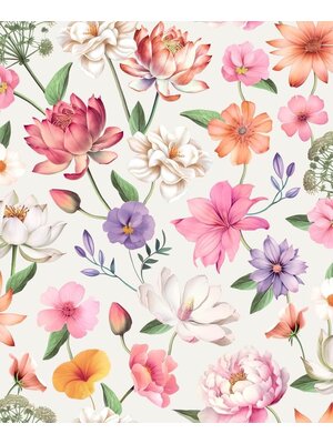 Illusion - M888-10 - Bloemen Wit/Roze/Lila