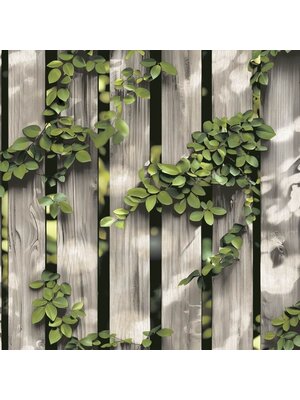 Illusion - M889-07 - Hout/Klimop Beige/Groen Illusion - M889-07 - Hout/Klimop Beige/Groen
