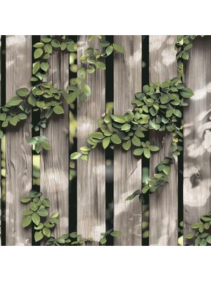 Illusion - M889-08 - Hout/Klimop Beige/Groen