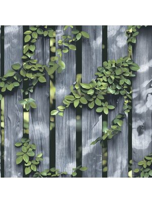 Illusion - M889-09 - Hout/Klimop Blauw/Groen Illusion - M889-09 - Hout/Klimop Blauw/Groen