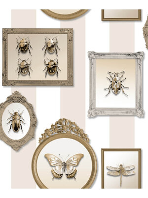 Illusion - M895-07 - Lijstjes/Insecten Beige Illusion - M895-07 - Lijstjes/Insecten Beige