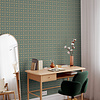 Hotel Luxe - 100111AH - Moorish Mosaic Teal/Gold