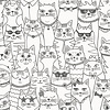 Adventure Awaits - 14070 - Colour-me Cats Black/White