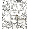 Adventure Awaits - 14070 - Colour-me Cats Black/White