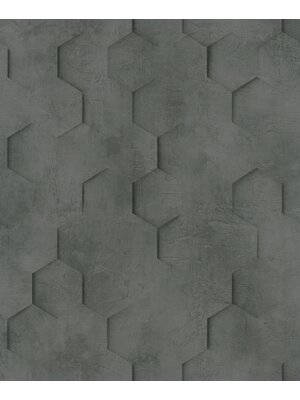 Loft Behang met 3D hexagon print - 34161 Loft Behang met 3D hexagon print - 34161