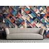 Livingwalls The Wall blauw behang | 382871