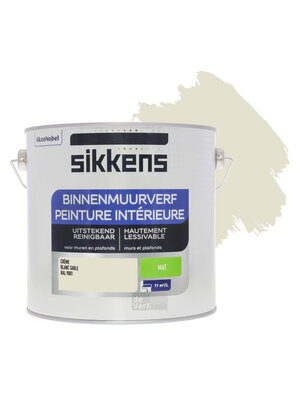 Sikkens Binnenmuurverf Mat - 2,5 liter RAL 9001 Sikkens Binnenmuurverf Mat - 2,5 liter RAL 9001