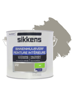 Sikkens Binnenmuurverf Mat - 2,5 liter Warmgrijs Sikkens Binnenmuurverf Mat - 2,5 liter Warmgrijs