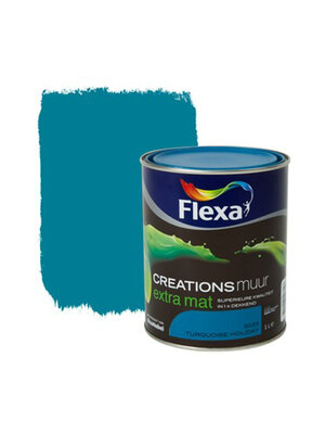 Flexa Creations Muurverf Extra Mat - Turquoise Holiday Flexa Creations Muurverf Extra Mat - Turquoise Holiday